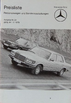 Mercedes-Benz Preisliste Personenwagen 1979 (1226)