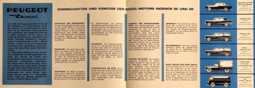 Peugeot 403 - 404 Diesel Modelprogram 1965 Carbrochure (4789)