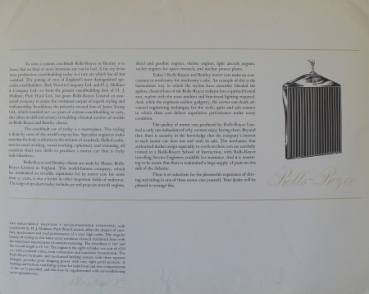 Rolls-Royce Phantom V Modelprogram 1959 Carbrochure (1347)