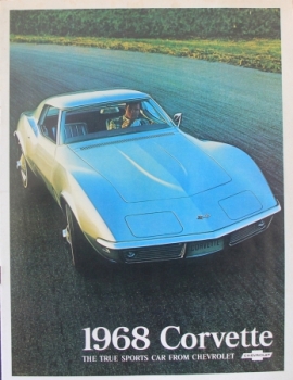 Chevrolet Corvette Modelprogram 1968 Carbrochure (1367)
