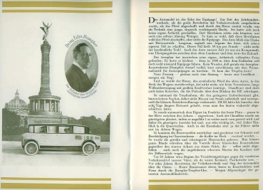 Rumpler 10/50 PS Tropfenwagen Modelprogram 1923 Carbrochure (7269)