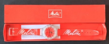 Melitta Kaffee Wristwatch 1990 Quarz in original box (1437)
