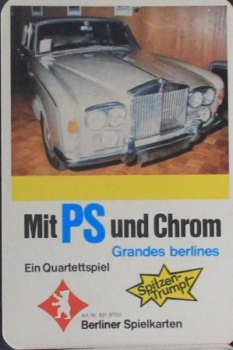 Berliner Spielkarten "Mit PS und Chrom" Cardgame 1974 (1447)