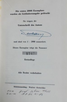 Neubauer "Heute lacht man darüber" Vehicle-History 1951 signed and numbered edition (0978)