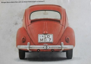 Volkswagen Beetle Modelprogram 1964 "Bringen Sie es uebers Herz?" Carbrochure (0974)