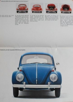Volkswagen Beetle Modelprogram 1964 "Bringen Sie es uebers Herz?" Carbrochure (0974)
