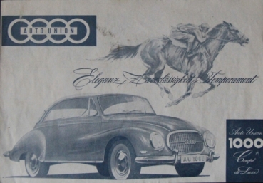 Auto-Union 1000 Coupe de Luxe Modelprogram 1964 Carbrochure (1533)