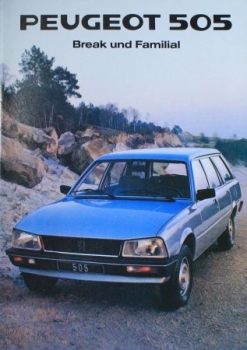 Peugeot 505 Break Familiale Modelprogram 1982 Carbrochure (0990)