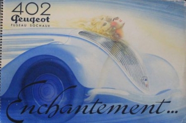 Peugeot 402 Modelprogram 1938 "Enchantement..." Carbrochure (4252)