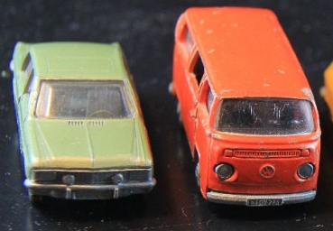 Schuco Lot 1972 five Cars Renault, Opel, VW, BMW DieCast Models (1761)