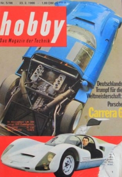 "Hobby - Das Magazin der Technik" 1966 Porsche Carrera 6 Technical-Magazine (8397)