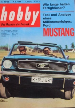 "Hobby - Das Magazin der Technik" 1966 Ford Mustang Technical-Magazine (4476)