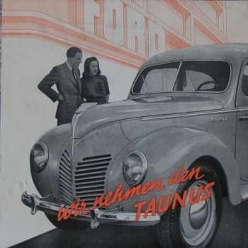Ford Taunus "Wir nehmen den Taunus" 1939 Automobilprospekt (1806)