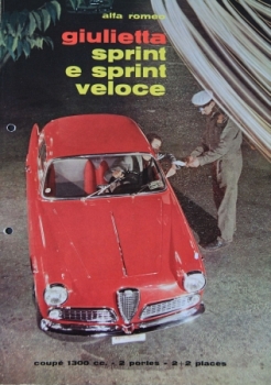 Alfa Romeo Giulietta Sprint Veloce Modelprogram 1960 Carbrochure (1919)