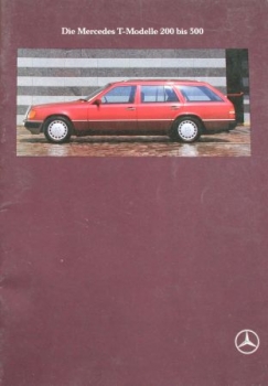Mercedes-Benz  200 - 300 T Models Modelprogram 1990 Carbrochure (4621)