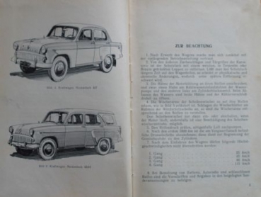 Moskwitsch 407 and 423 H 1958 Ownermanual (4655)