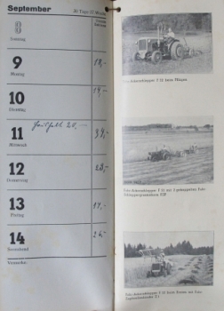 Fahr Maschinenfabrik 1940 Traktor Jahreskalender (2065)