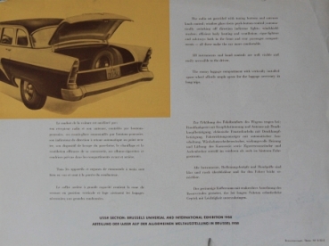 GAZ 13 Tschaika Modelprogram 1958 Carbrochure (2120)