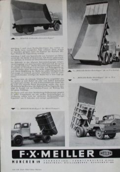 Meiller Kipper Specialbodies Modelprogram 1958 Truckbrochure (2128)