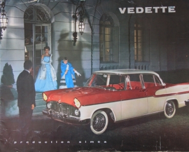 Simca Vedette Modelprogram 1959 Carbrochure (2167)