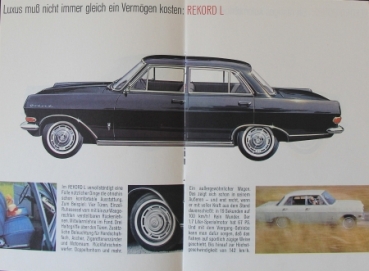 Opel Modelprogram 1965 Automobil-Sellingmap with 3 brochures (2198)