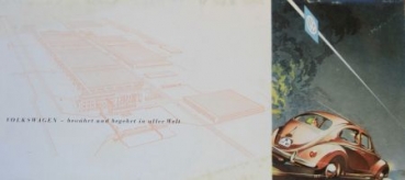 Volkswagen Beetle Modelprogram 1958 "Bewaehrt und begehrt in aller Welt" Reuters-Drawings Carbrochure (4760)