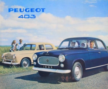 Peugeot 403 Modelprogram 1963 Carbrochure (4804)