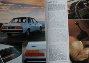 Peugeot 305 Modellprogramm 1979 Automobilprospekt (4787)