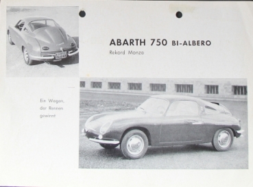 Abarth Modellprogramm 1959 Automobilprospekt (2269)