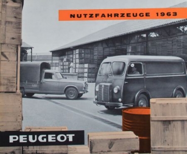 Peugeot Nutzfahrzeuge Modelprogram 1963 Carbrochure (4779)