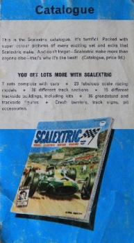 Scalextric Racingcourse 1965 Accessoire-Brochure (2283)