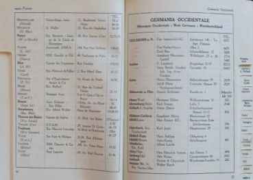 Fiat Service 1958 "Stazinoi di Servizio" Automobil-Händlerverzeichnis (3579)