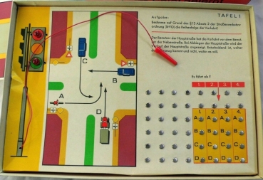 Gordon-Spiel "Verkehrslotse" 1966 elektronisches Brettspiel in Originalkarton (5457)