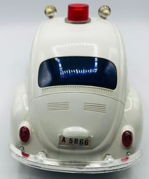 Alps Volkswagen Beetle Police Car 1972 Plasticmodel with Frictiondrive in original box (5288)