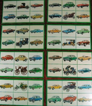 Noris Spiele "Auto-Lotto" 1968 Automobil-Memory-Brettspiel Porsche (4690)