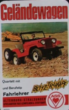 Altenburg Spielkarten "Gelaendewagen" 1975 Cardgame (5273)