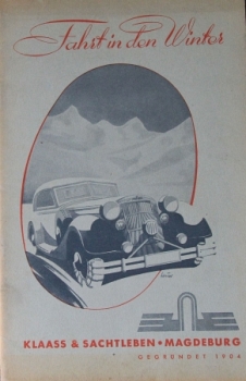 Klaas & Sachtleben "Fahrt in den Winter" 1938 Car-Accessoires-Brochure (2368)