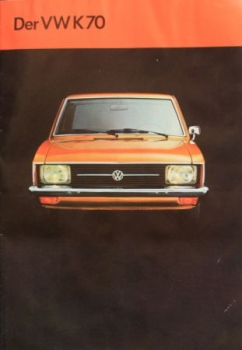 Volkswagen K 70 Modellprogramm 1970 Automobilprospekt (5453)