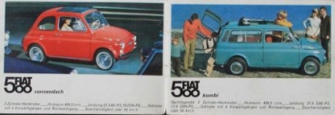 Fiat Modelprogram 1968 Carbrochure (6117)