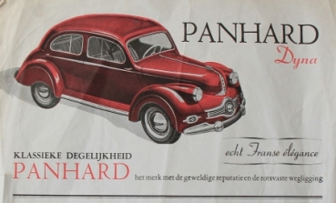 Panhard Dyna 1949 "Echt franse Elegance" Automobilprospekt (2379)