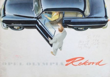 Opel Olympia Rekord Modellprogramm 1955 Automobilprospekt (6108)