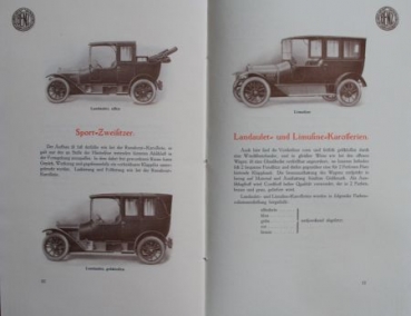 Benz 8/20 PS Modellprogramm 1912 Automobilprospekt (5097)