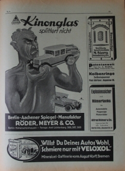"Der Motorwagen" Autotechnical Magazine 1928 five issues (2395)