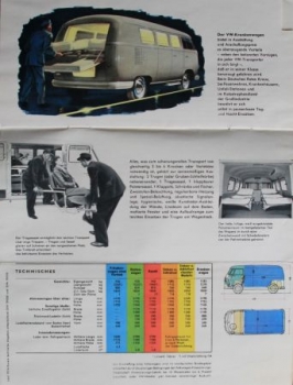 Volkswagen T1 Transporter 1958 Modelprogram "Die VW-Transporter" Carbrochure (6004)