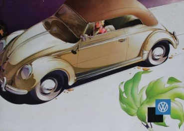 Volkswagen Beetle Convertible Modelprogram 1955 Reuters-Drawings Carbrochure (5096)