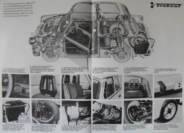 Trabant Modelprogram 1984  "Technische Weiterentwicklung" Carbrochure (2519)