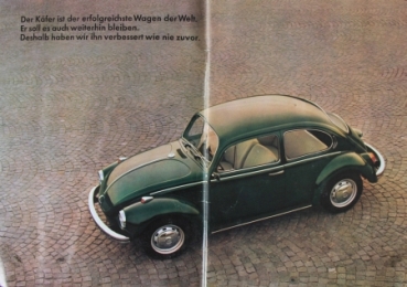 Volkswagen Beetle Modelprogram 1970 "Die Kaefer" Modelprogram Carbrochure (2524)