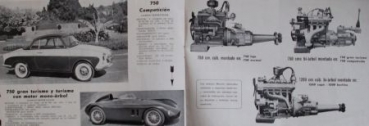 Moretti 750 Modelprogram 1958 Carbrochure (6035)