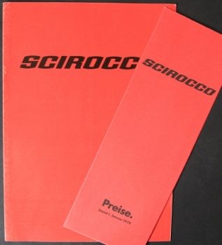 Volkswagen Scirocco Modelprogram 1978 Carbrprochure (2546)