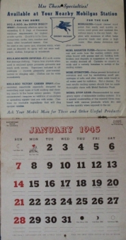 Mobiloil Yearcalendar 1945 "Apache Tires" Rolf Armstrong (2586)